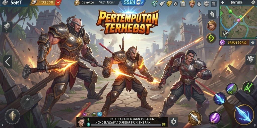 Gameplay seru dalam pertempuran royale yang menegangkan.