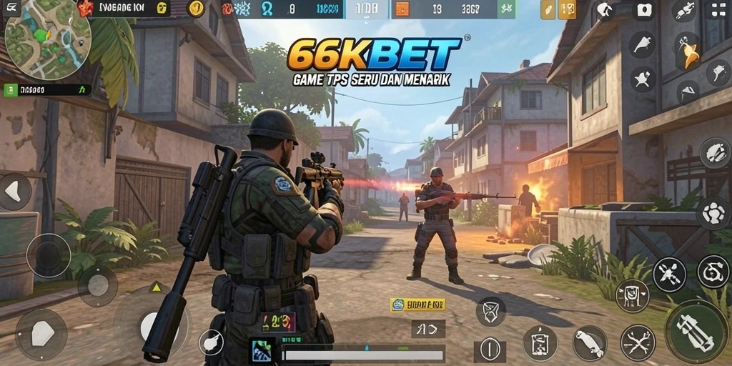 Tangkapan layar menunjukkan aksi seru dalam game TPS 66KBET.