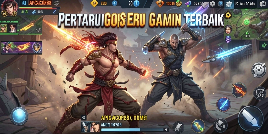 Screenshoot gameplay menunjukkan aksi seru dalam pertempuran di APIGACOR88.