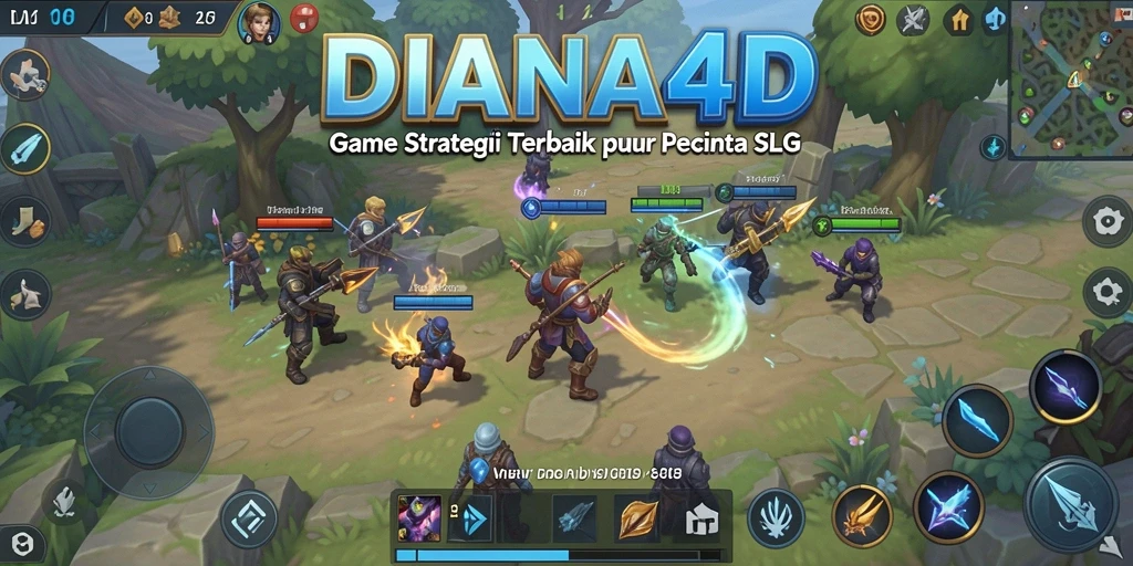 Tampilan screenshot utama DIANA4D menampilkan aksi pertempuran yang mendebarkan.