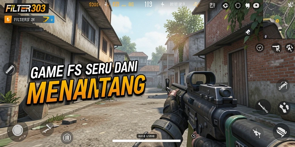 Gameplay intens dari FILTER303 yang menampilkan aksi tembak-menembak.