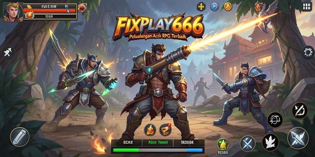 Tangkapan layar gameplay FIXPLAY666 yang menggambarkan pertempuran seru.