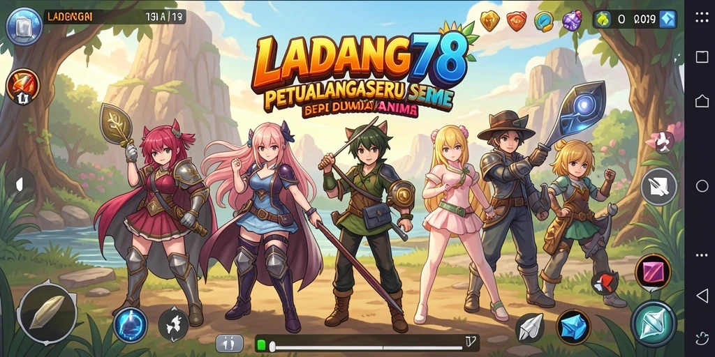Tampilan gameplay <strong>LADANG78</strong> yang menarik di dunia Anime.