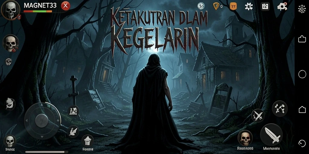 Screenshot gameplay mengerikan dari MAGNET33 yang penuh ketegangan.