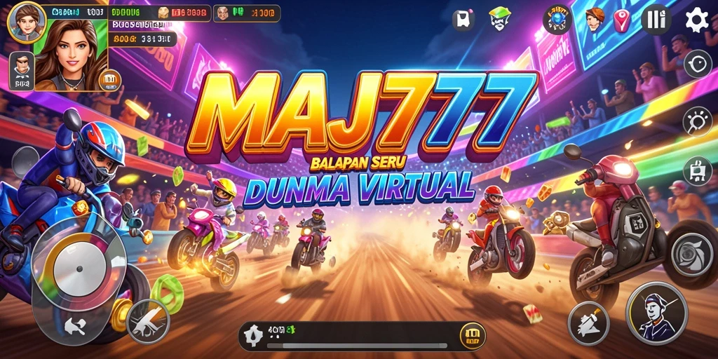 Tampilan gameplay balapan yang seru dan menegangkan di MAJ777.
