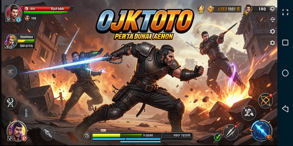 Tampilan gameplay action OJKTOTO yang menegangkan dan seru.