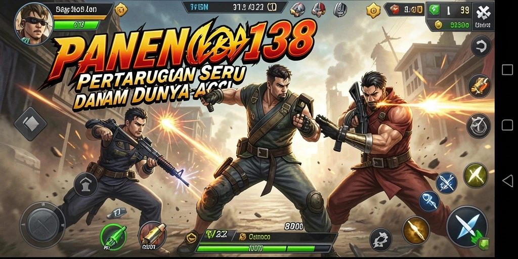 Screenshot PANEN138 menampilkan aksi seru saat bertarung.