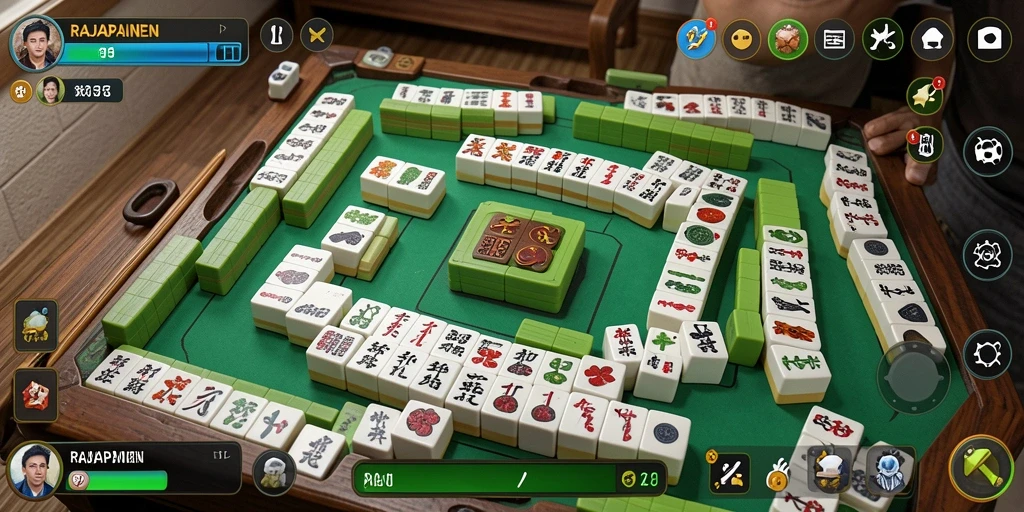 Gameplay seru dan menantang di RAJAPANEN Mahjong.