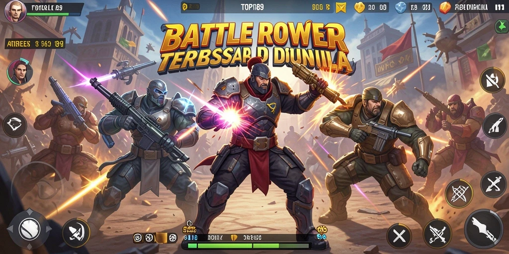 Tampilan gameplay seru dalam arena Battle Royale TOPI189.