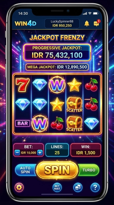Tampilan antarmuka aplikasi win4d yang intuitif.